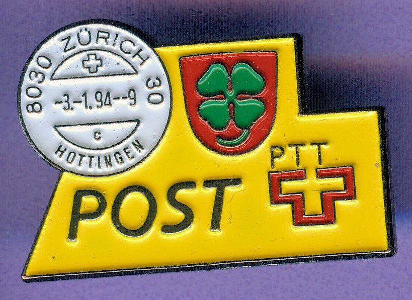 Placchette & Badge: PTT  Post  8030 HOTTINGEN – Usato da Winterthur venduto da Sammleroase