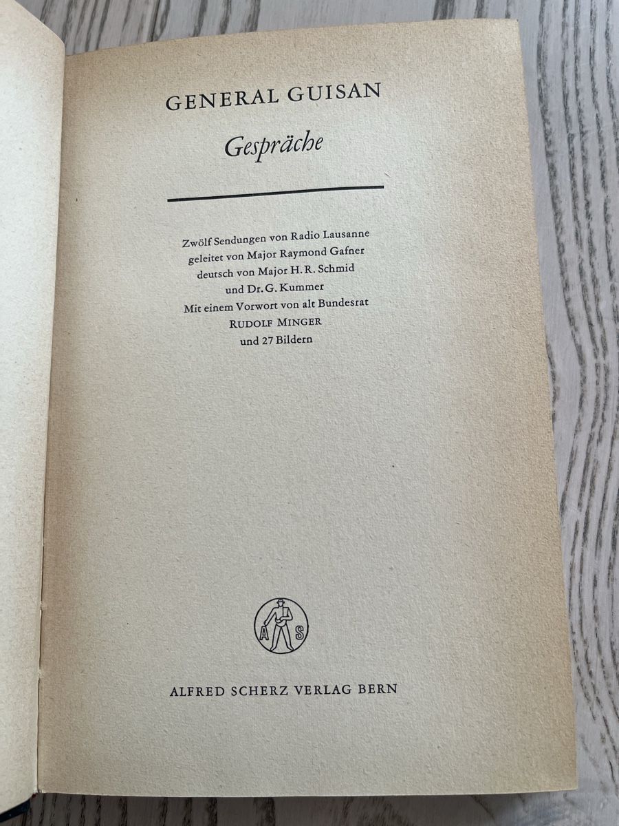 Libri: General Guisan - Gespräche (1953) – Usato da Romanshorn venduto da Apfelschuss 1