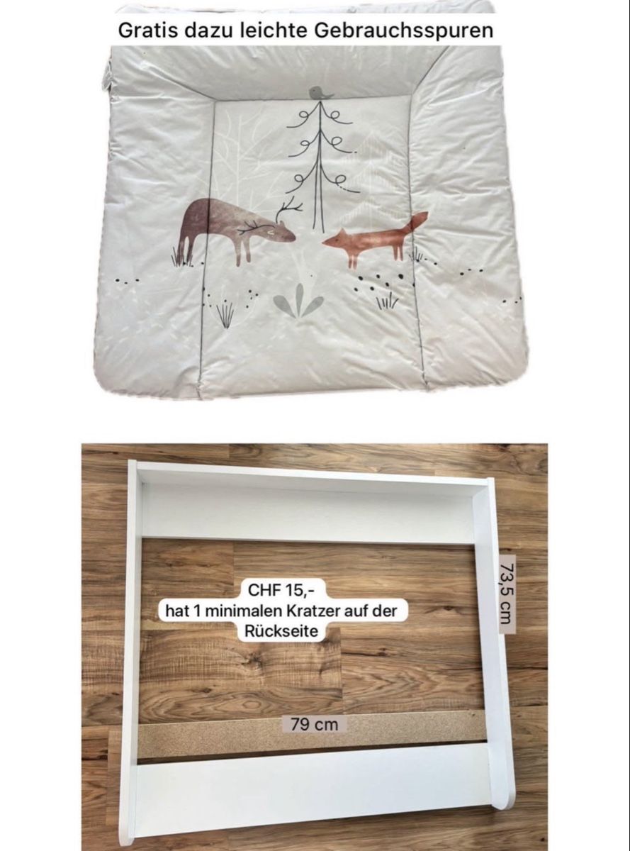 Fasciatoi & Accessori: Wickelauflage mit Wickeltischaufsatz – Usato da Zizers venduto da mar_h9tn
