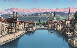 zurich und die Alpen
