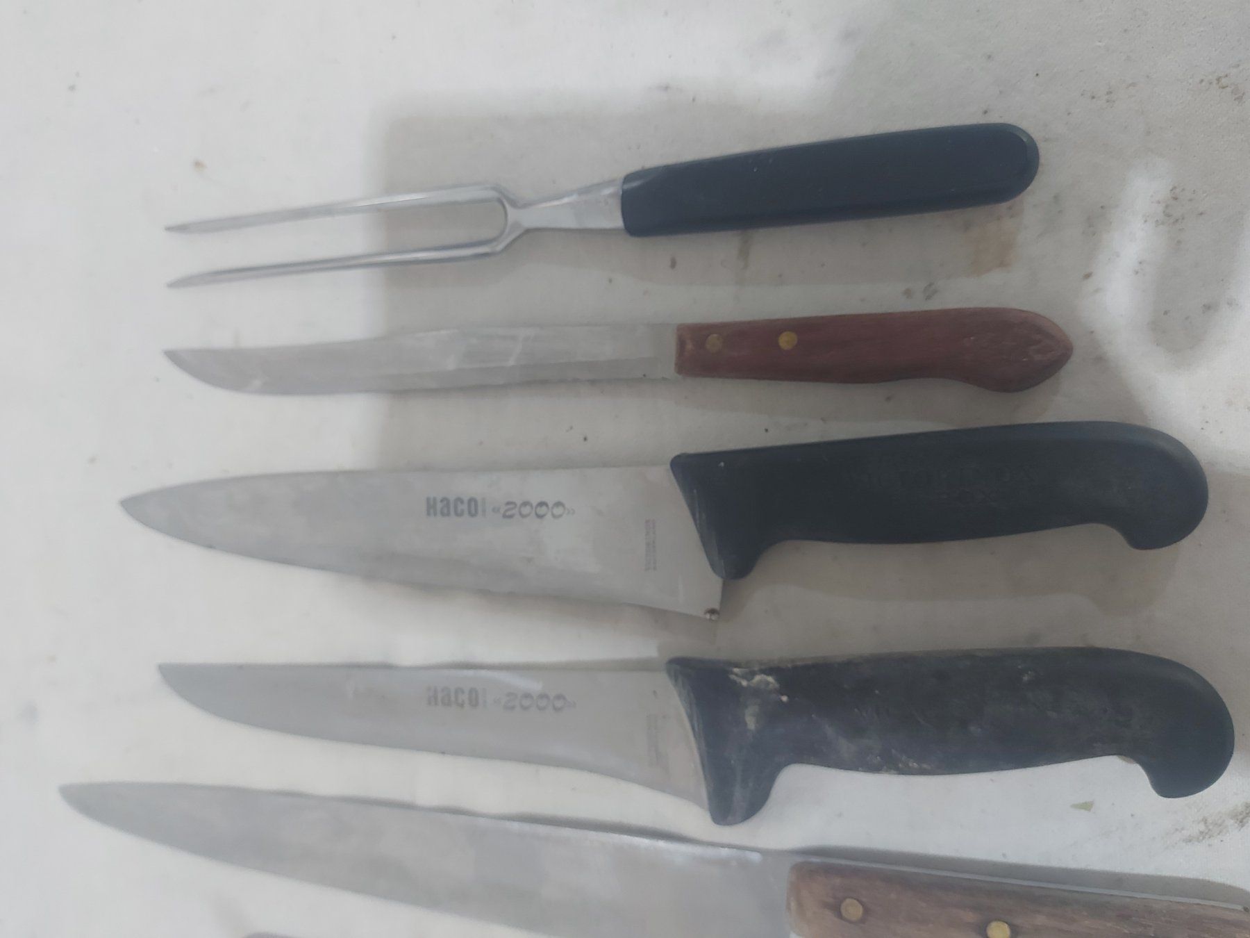 Coltelli da cucina: Profi-Fleischermesser-Set, 10-teilig , mit Tranchiergabel ; – Usato da Rheinau venduto da profitronic.shop 4