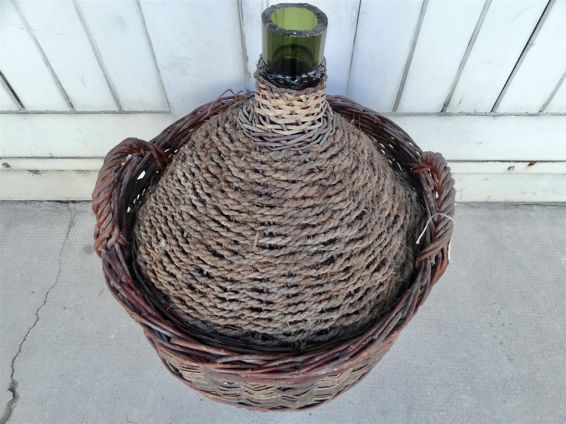 Flaschen: alte sehr grosse Korbflasche 38 Liter – Gebraucht aus Kerzers von Flaschenposten 1