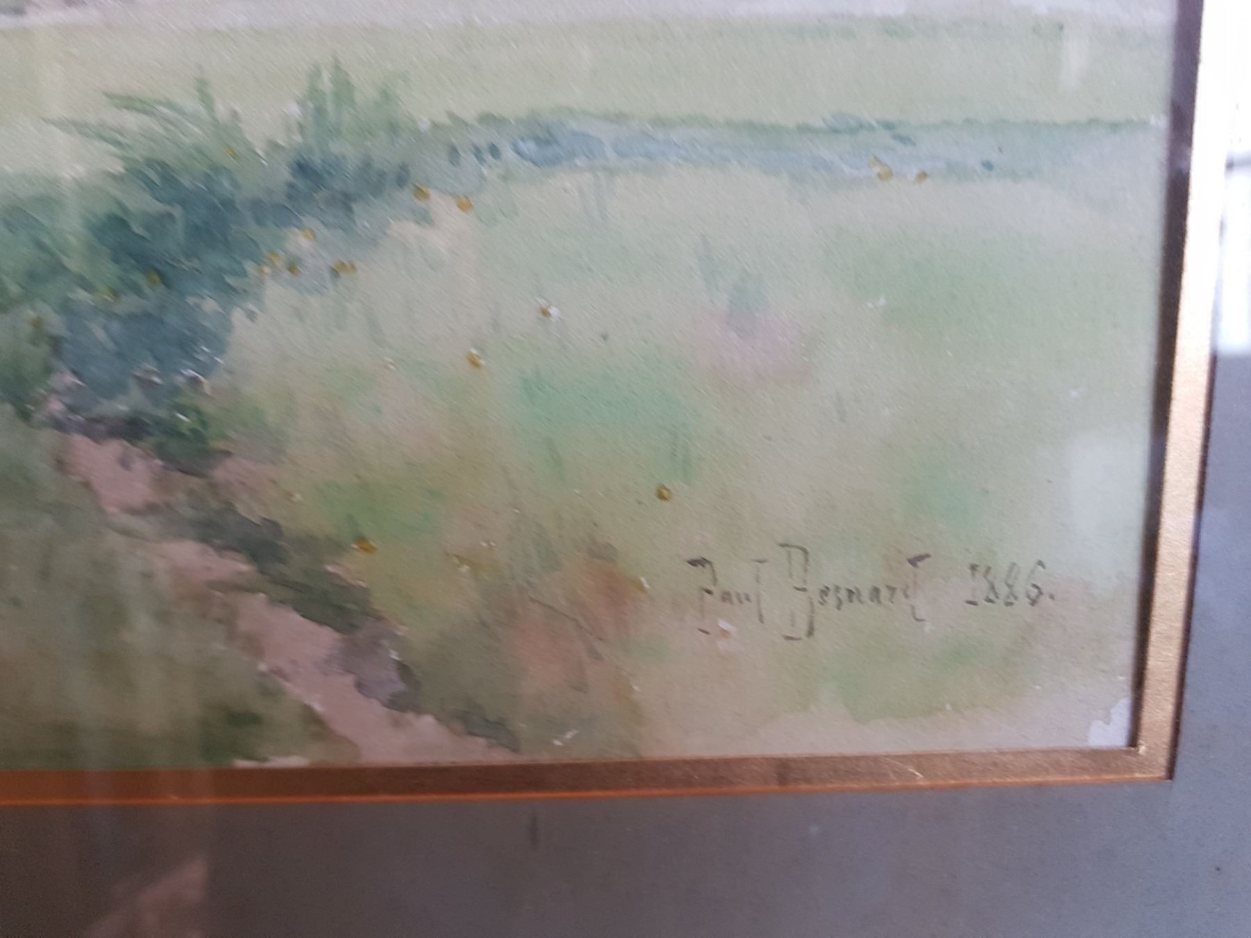 Gemälde: belle aquarelle s.P. BESNARD ,datée 1886 – Gebraucht aus Lausanne von leneko 5