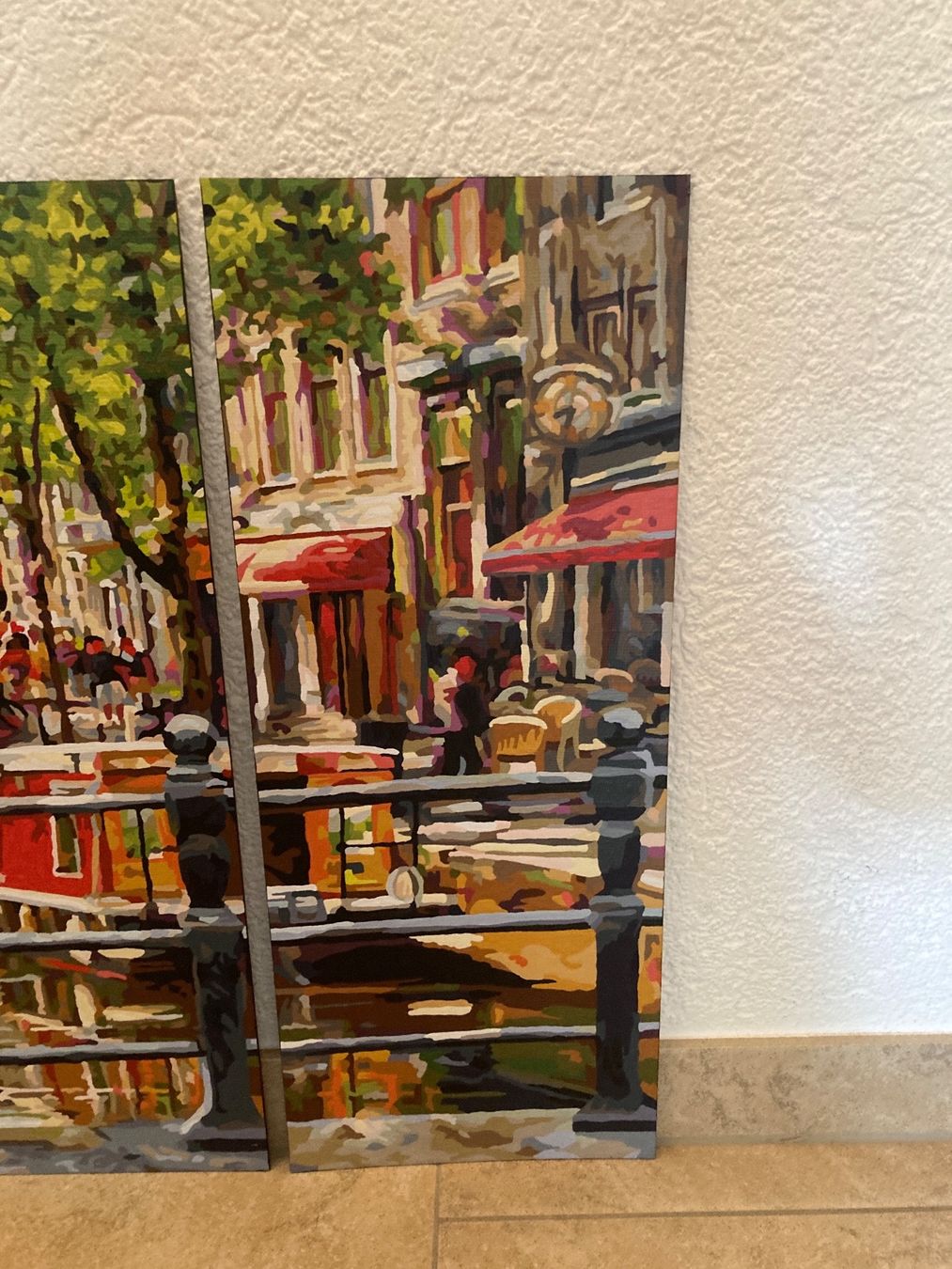 Foto & Immagini: 3-teiliges Bild/Gemälde "Amsterdam", Malen nach Zahlen – Usato da Gelterkinden venduto da froggy80 3