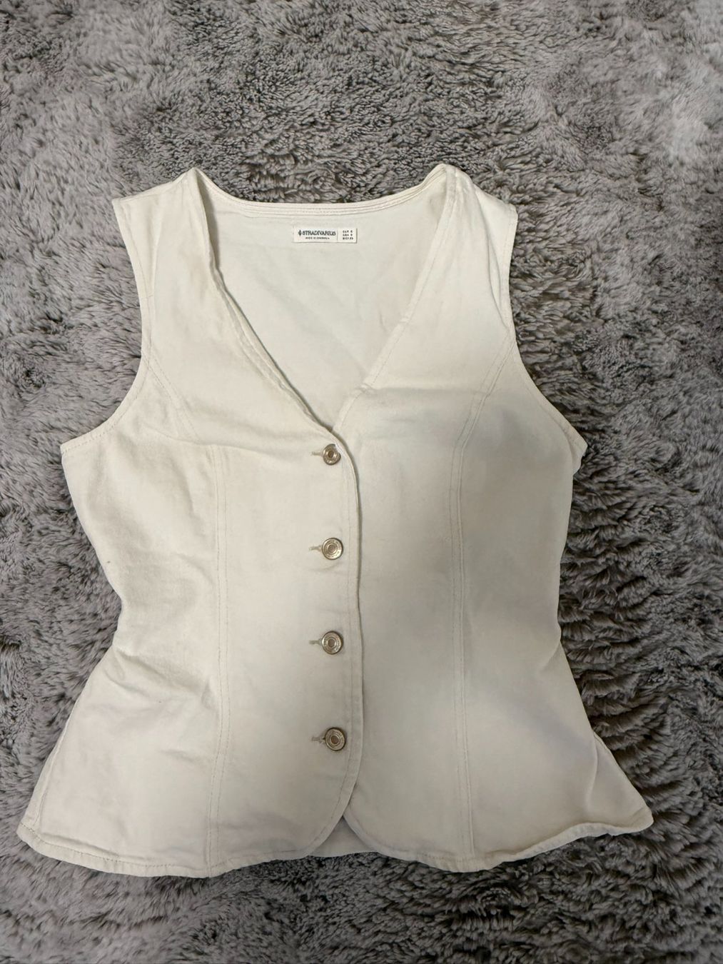 Stradivarius Gilet & Giacche senza maniche: Stradivarius Weste - white/weiss – Usato da Urtenen-Schönbühl venduto da alisha_553