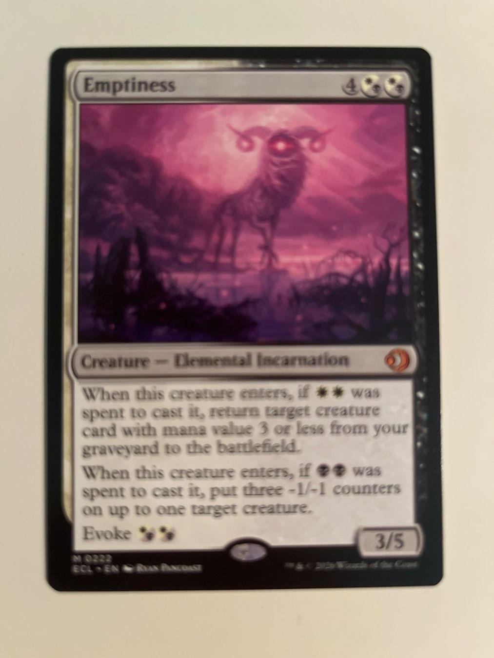 Magic The Gathering Carte collezionabili: 1 x Emptiness - Magic: The Gathering - MtG – Usato da Kriens venduto da Shadi1980
