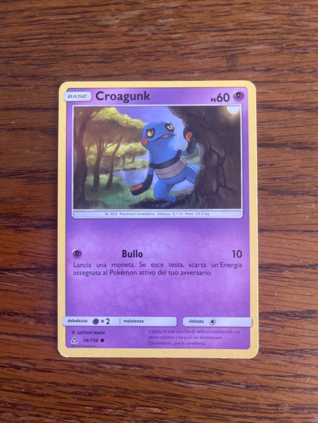 Pokémon Sammelbilder & Trading cards: Carte Pokemon Croagunk - Ultra Prism - IT – Gebraucht aus Vernayaz von Darkfrost