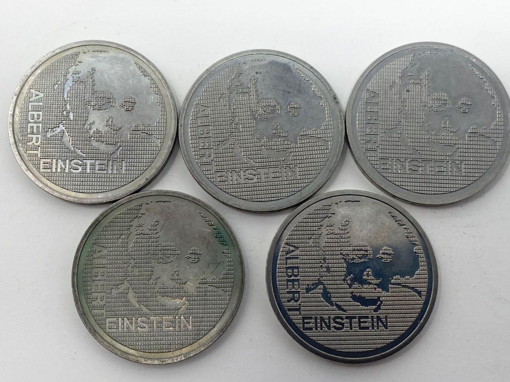 Tutti le monete: 5 Albert Einstein Gedenk Münzen,1979 – Usato da Ballwil venduto da ClassicGallery