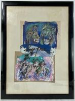 Rolf Knie Kunstdruck Collage Circus Clowns gerahmt Bild