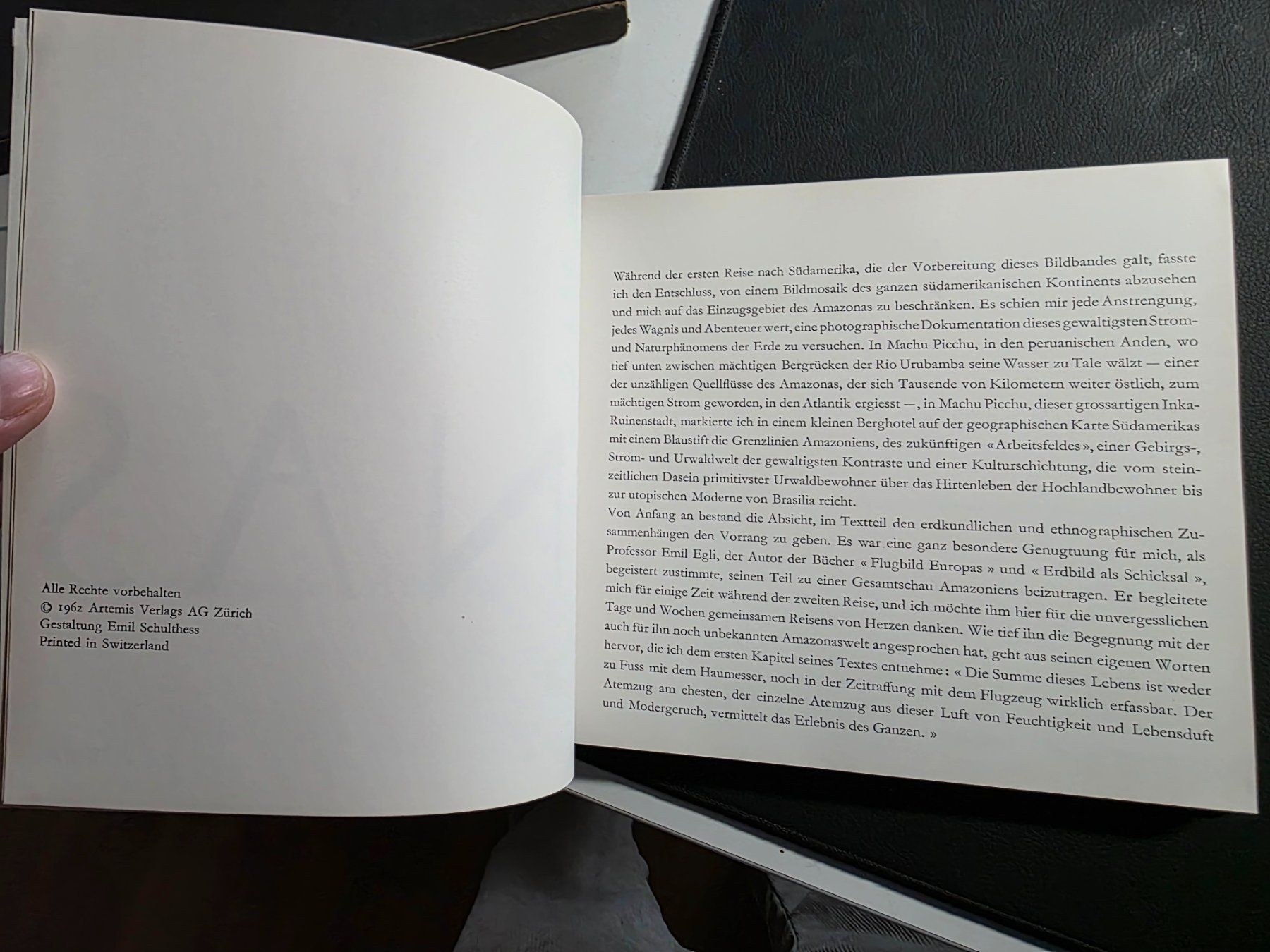Libri: AMAZONAS - Emil Schulthess - Artemis 1962 – Usato da Walterswil BE venduto da Lonitti 2
