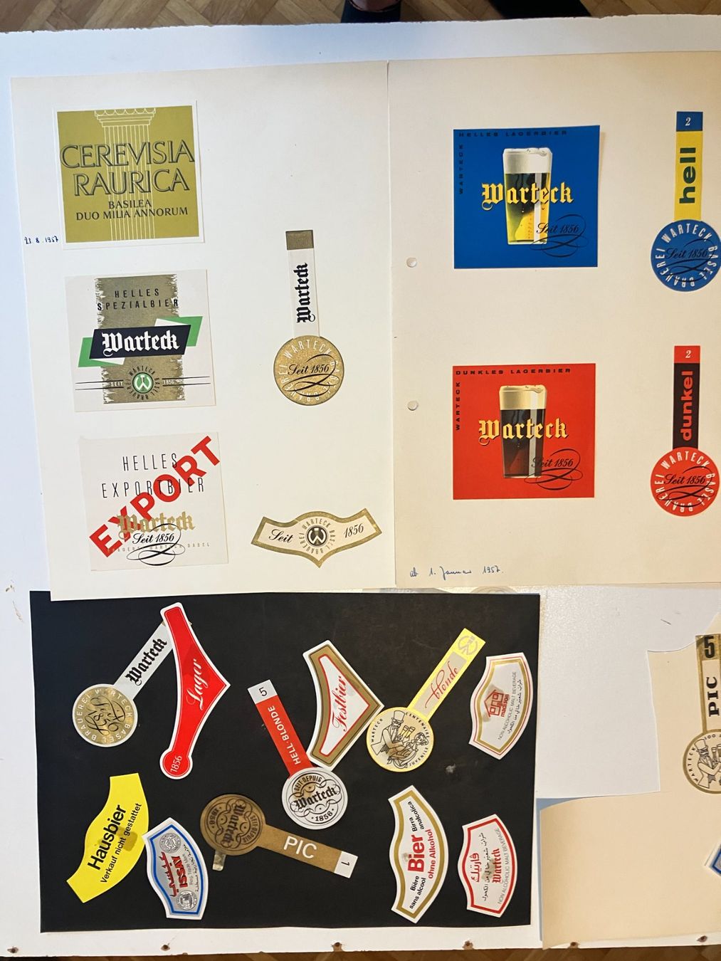 Sticker: Etiketten Warteck Bier Basel Export etc. – Usato da Basel venduto da djwwpp 1