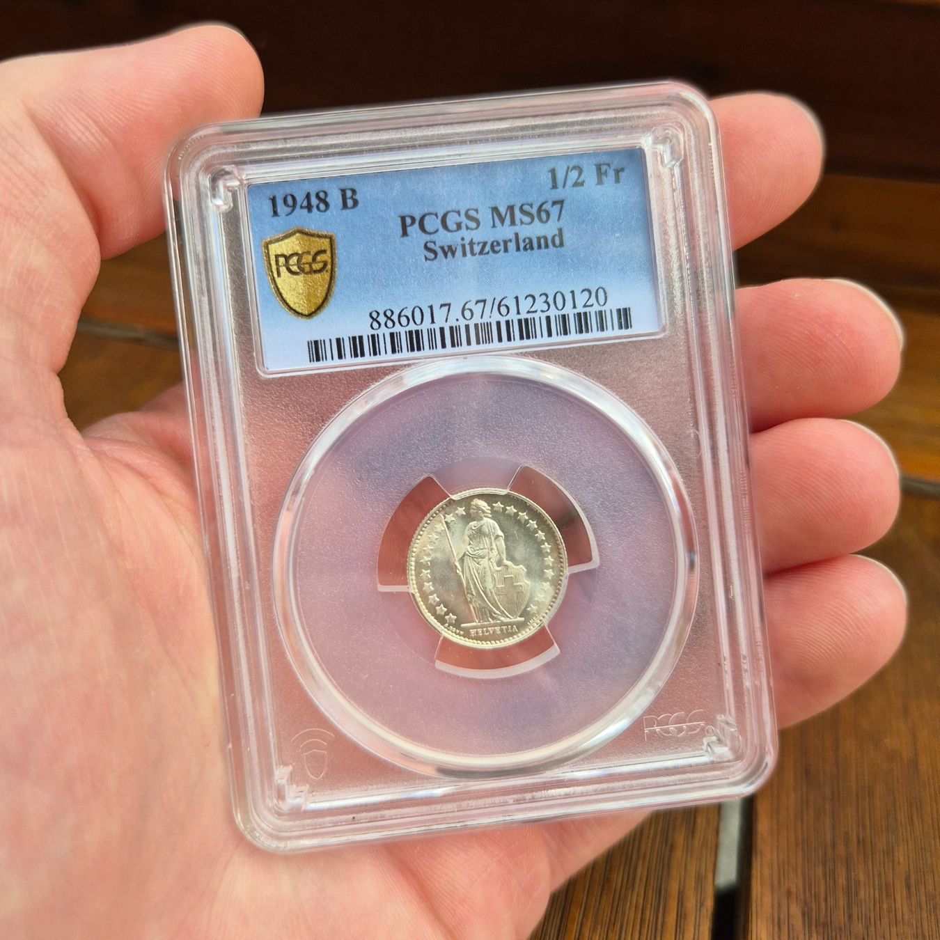 Tutti le monete: 1/2 Franken 1948 PCGS MS67 - TOP! – Usato da Flüelen venduto da maxantik 1