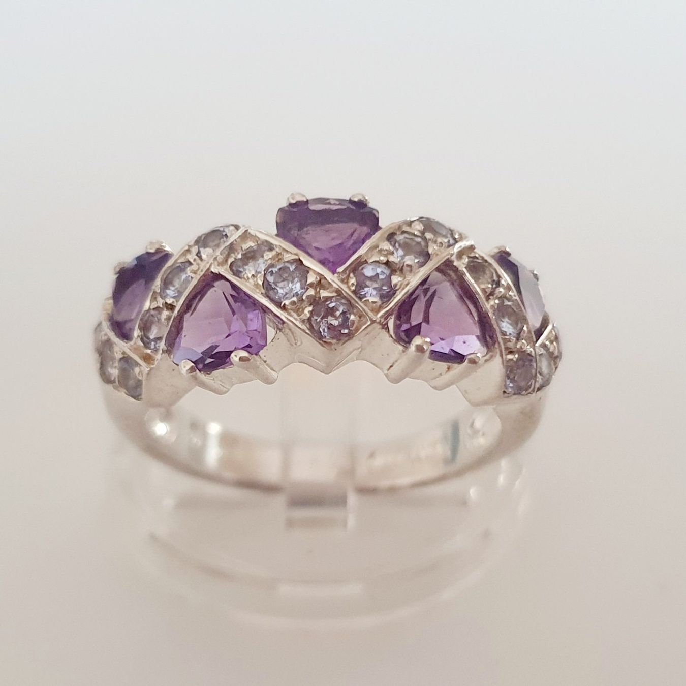 Anelli: Damenring 925 Silber mit Amethyst Gr 19,2mm – Usato da Kreuzlingen venduto da Wunderkiste123 8