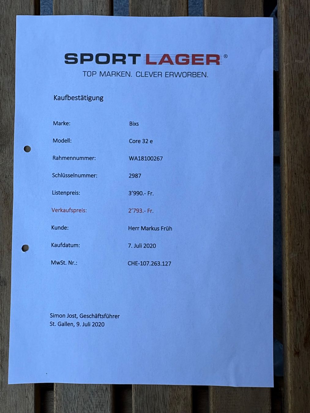 Bixs Velos: Bixs Hardteil Grösse L Schwarz matt – Gebraucht aus Arosa von Mfr8 1