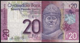 Schottland 20 Pounds 2013 Clydesdale Bank plc