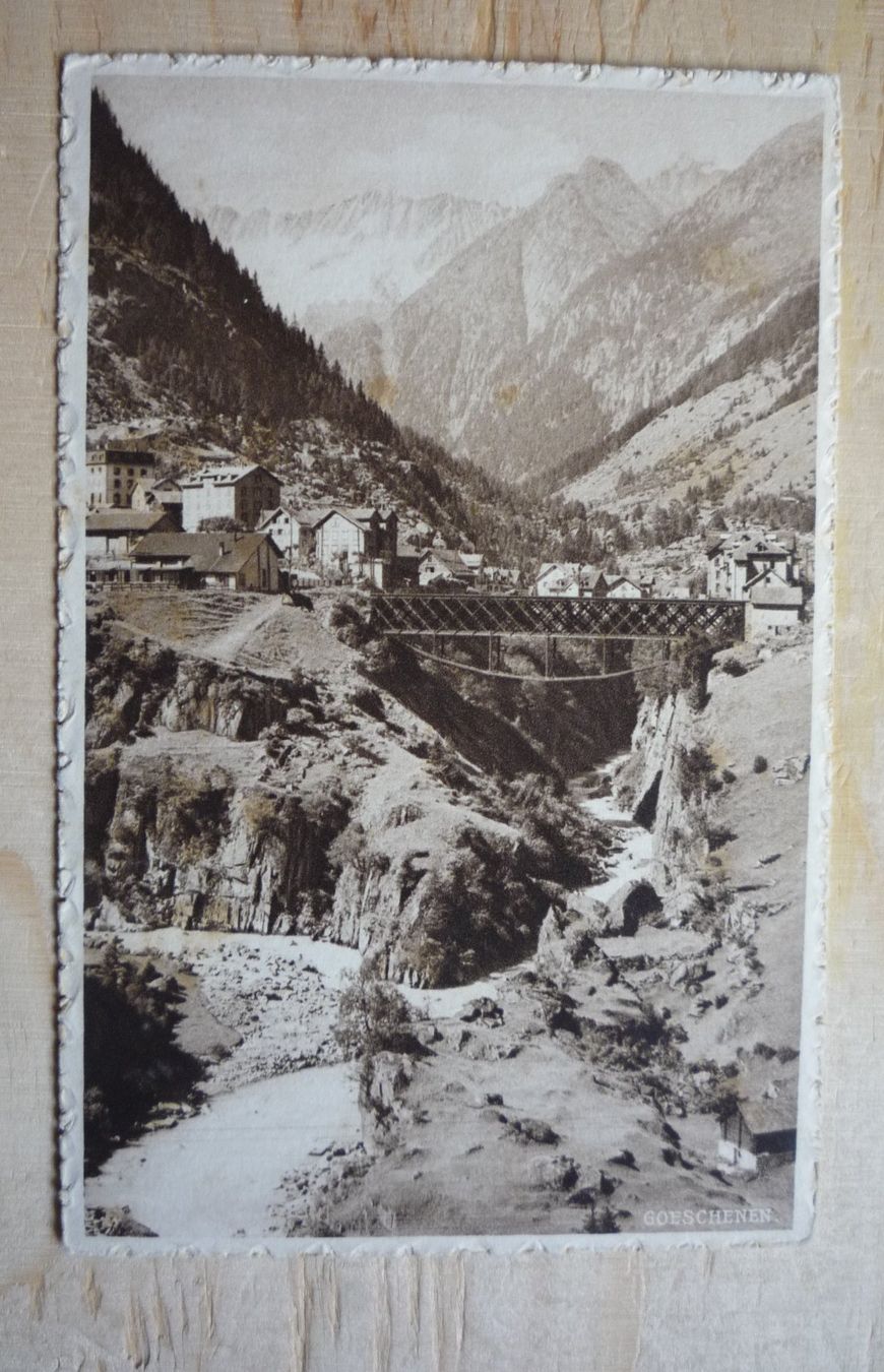 Ansichtskarten: Goeschenen mit Dammagletscher, 3629 – Gebraucht aus Rieden SG von Brockehuesli
