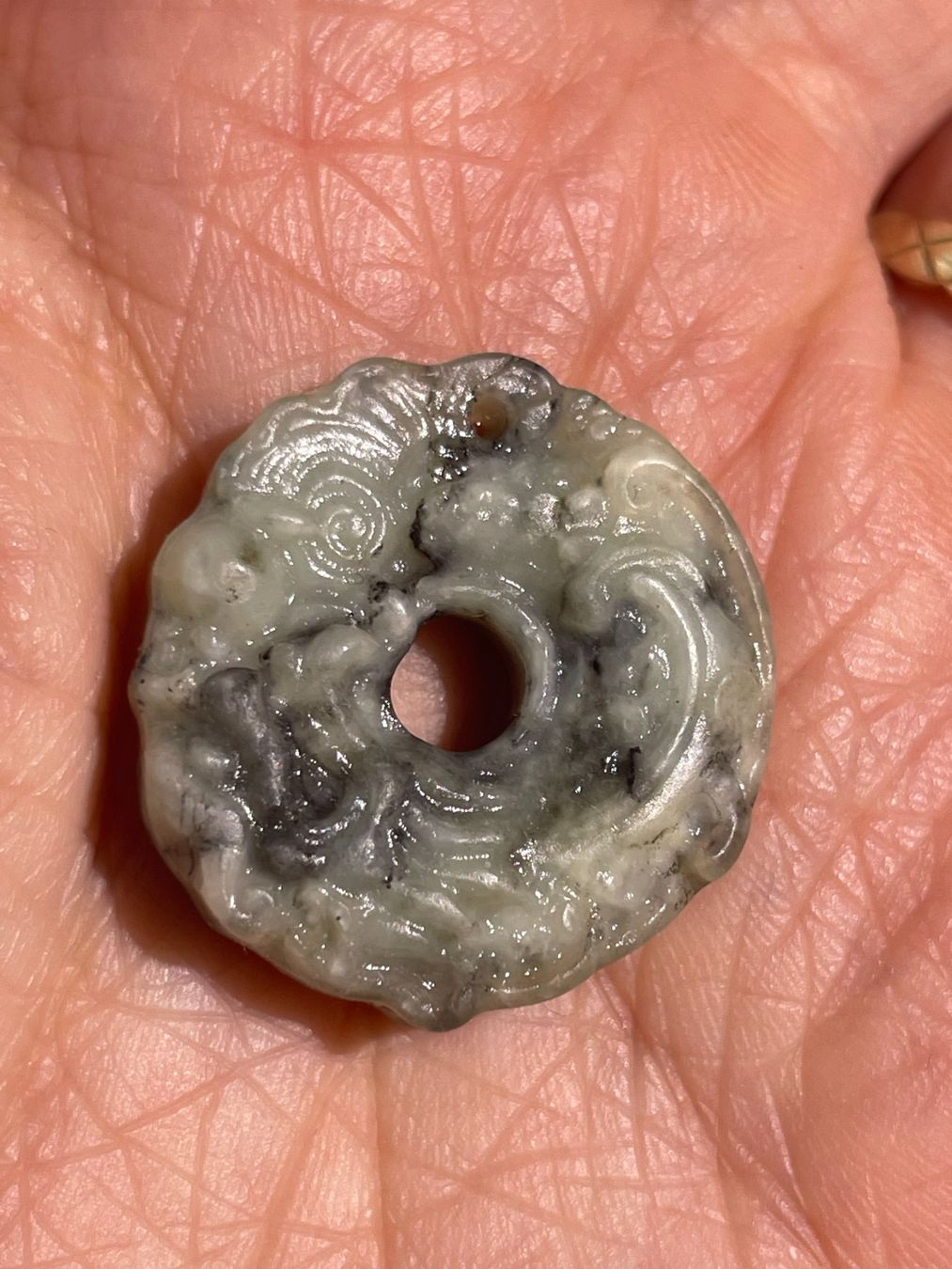 Ciondoli: Echte chinesische -Jade Drache Pi-Scheibe Ca.2.3-2.8cm – Nuovo (secondo la descrizione) da Schiers venduto da sisikristall 3