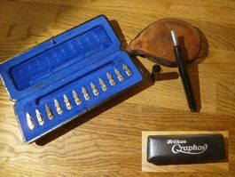 PELIKAN Graphos Füllfederhalter Schwarz 12 Tintenfedern