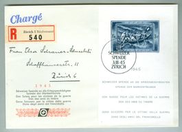 1945 Schweiz Gedenkblocks