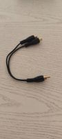 Adaptateur RCA 1 mâle vers 2 femelles noir