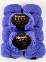 100% Merinowolle extra fine 10 Knäuel Merino Soft Violett