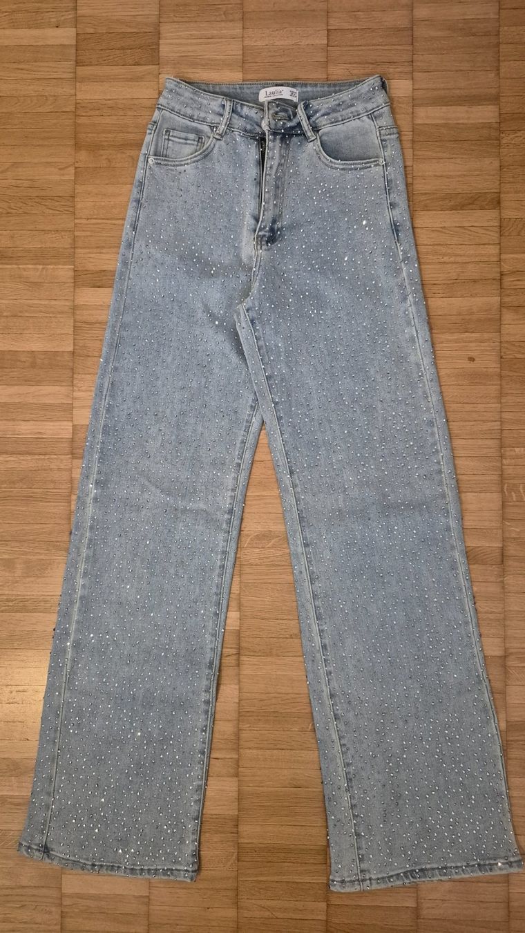 Jeans: Jeans Laulia hellblau mit Strasssteinen Grösse 34 – Usato da Suhr venduto da aura06