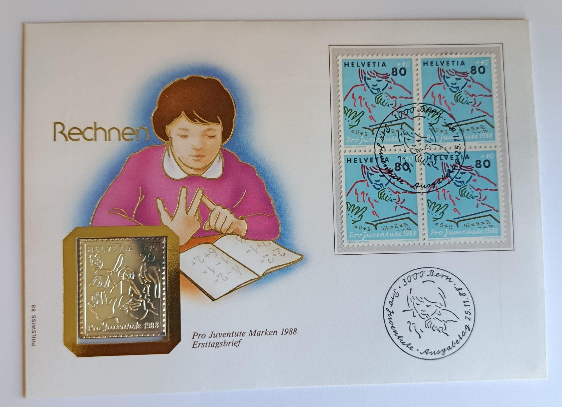 Medaglie: Numisbrief Rechnen mit Silbermedaille ab 1 Fr. !! – Usato da Luzern venduto da Vreneli_1