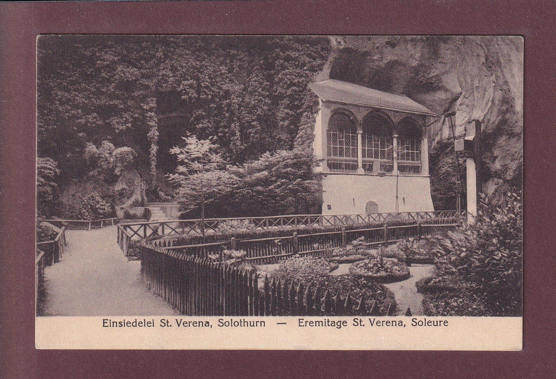 Cartoline postali: SOLOTHURN - Einsiedelei St. Verena - 1922 – Usato da Pully venduto da nicecards
