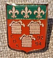 L567 - Pin Wappen COS  92 - 94  3 Lilien & 3 Bienenstöcke