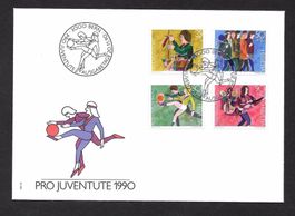 FDC Pro Juventute Serie 1990 J315 - J318 ET Bern 20.11.1990