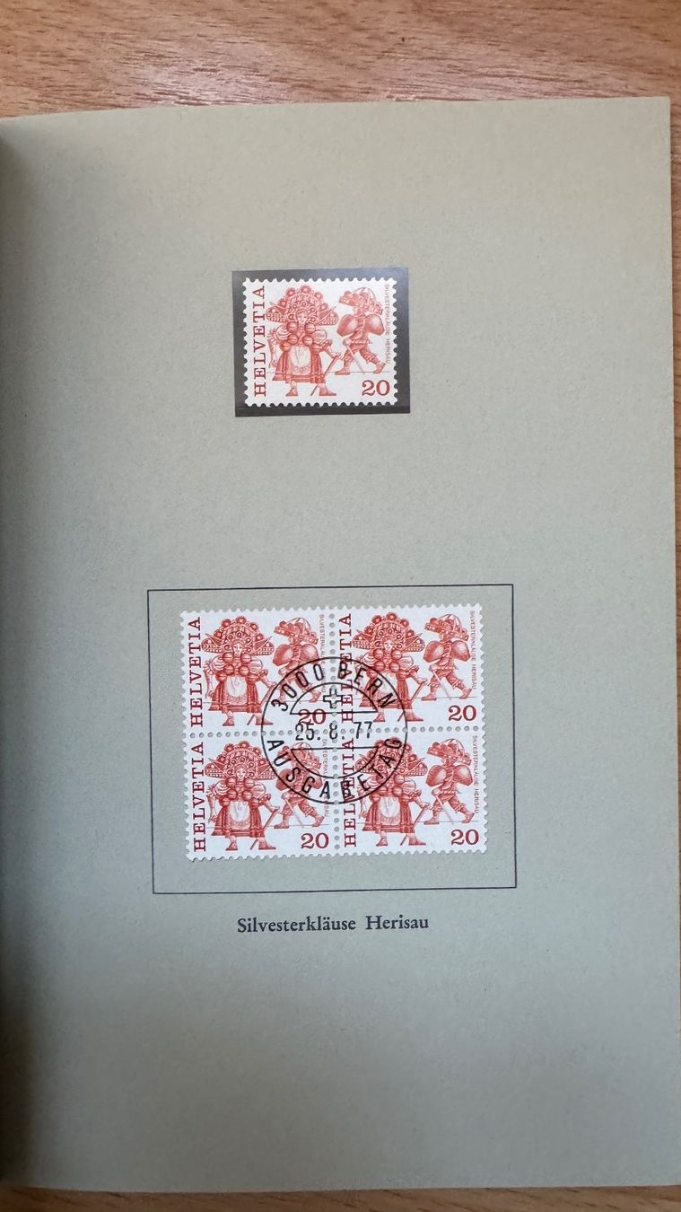 Alle Briefmarken: PTT Briefmarkenbüchlein / Volksbräuche – Gebraucht aus Landschlacht von Rtra 2