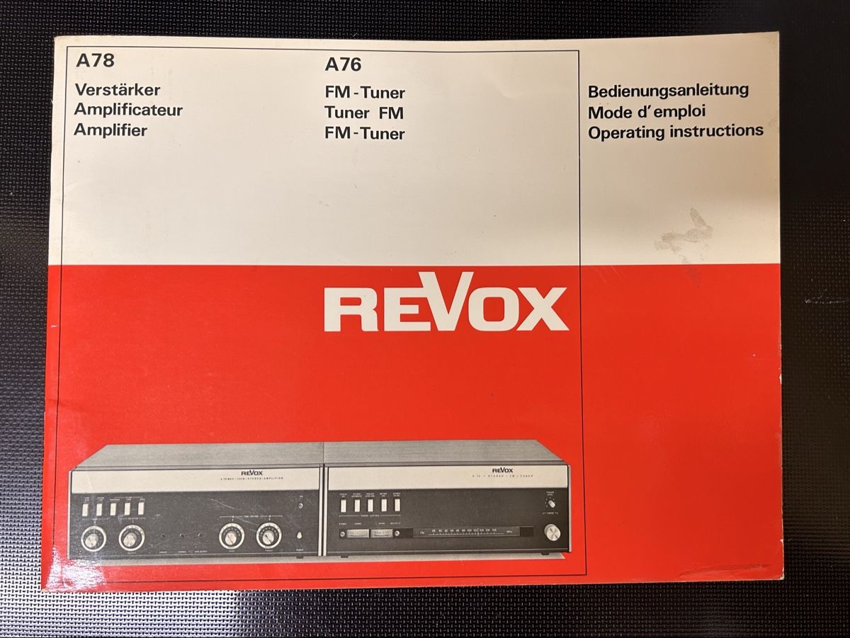Libri: Revox mode d’emploi excellent état  – Usato da Lausanne venduto da Plein-de-styles