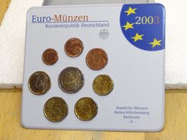 Münzsätze Euro 2003 Karlsruhe (G), Neu