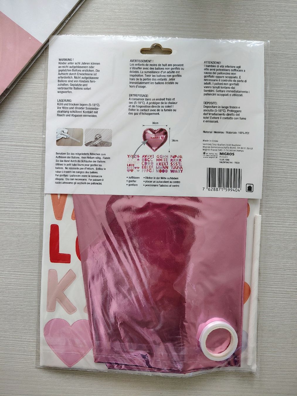 Migros Tutte le decorazioni: Palloncini  4 san Valentino – Nuovo (secondo la descrizione) da tenero venduto da Mam74 1