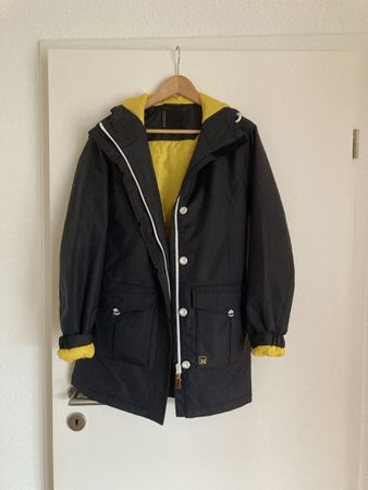 Parka Klimanock taille M jaune et bleu marine