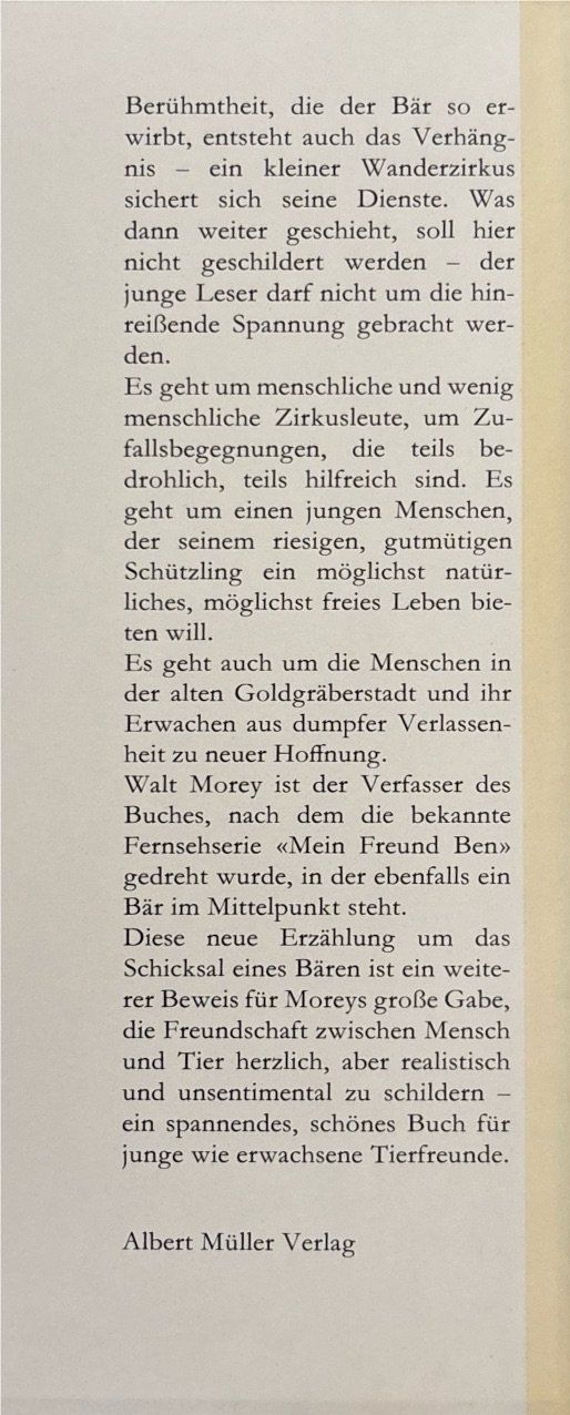 Libri: Morey Walt, Ein Junge und ein Bär – Nuovo (secondo la descrizione) da Sarnen venduto da Livres 2