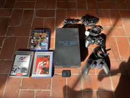 Sony PlayStation 2 mit Zubehör und Spielen