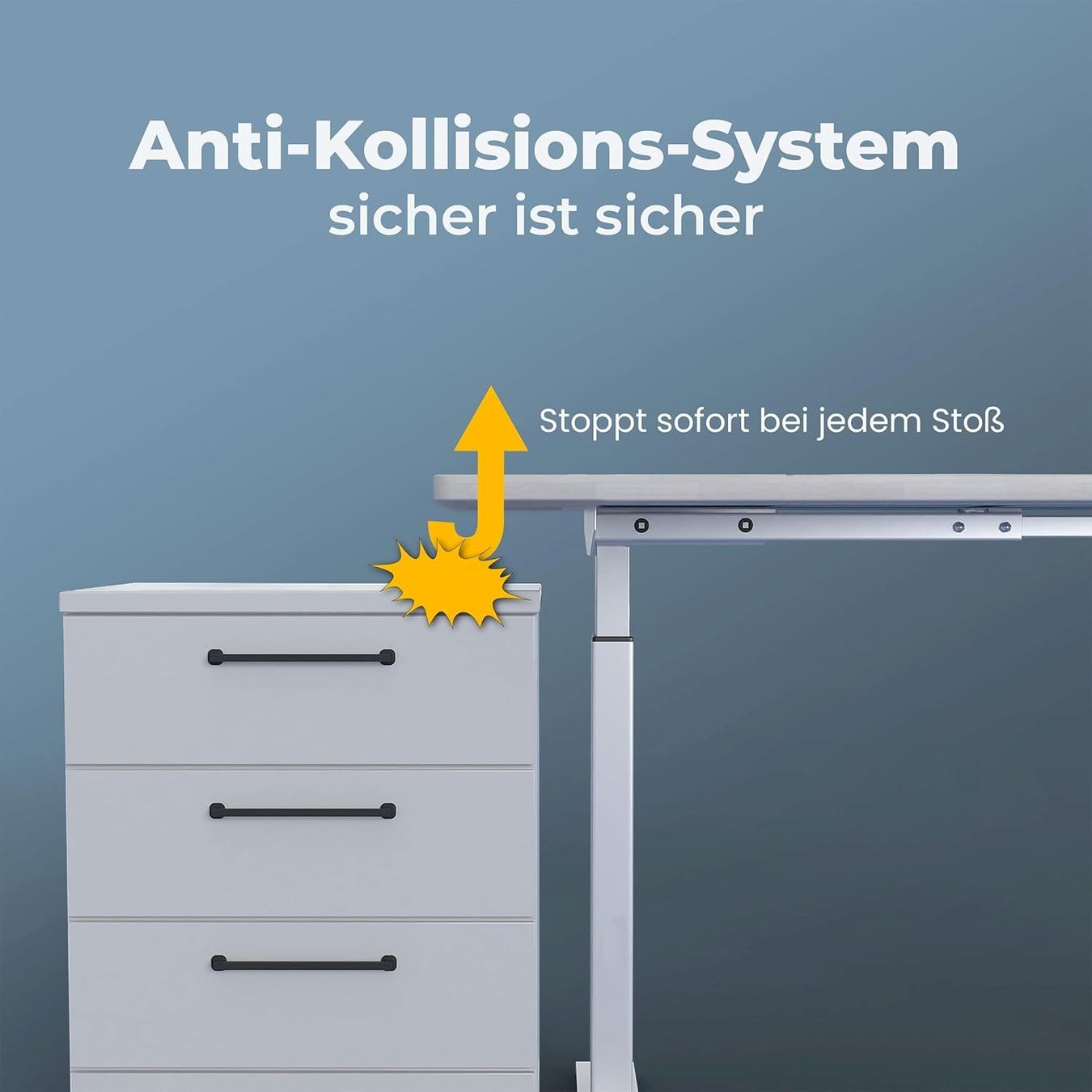 Schreibtische: Tischgestell Höhenverstellbar ANTHRAZIT – Neu und originalverpackt aus Bottighofen von zaap 4