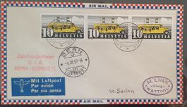 FDC 1937 - 210y im Dreierstreiffen und Flugpost