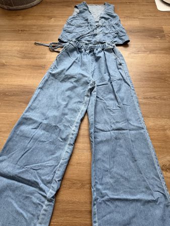 Denim Set Weste Hose Grösse S 