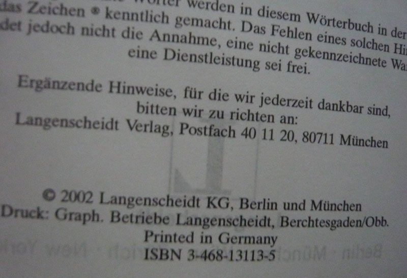 Livres: Langenscheidt Englisch Wörterbuch – D'occasion à Ruggell par Btt 1