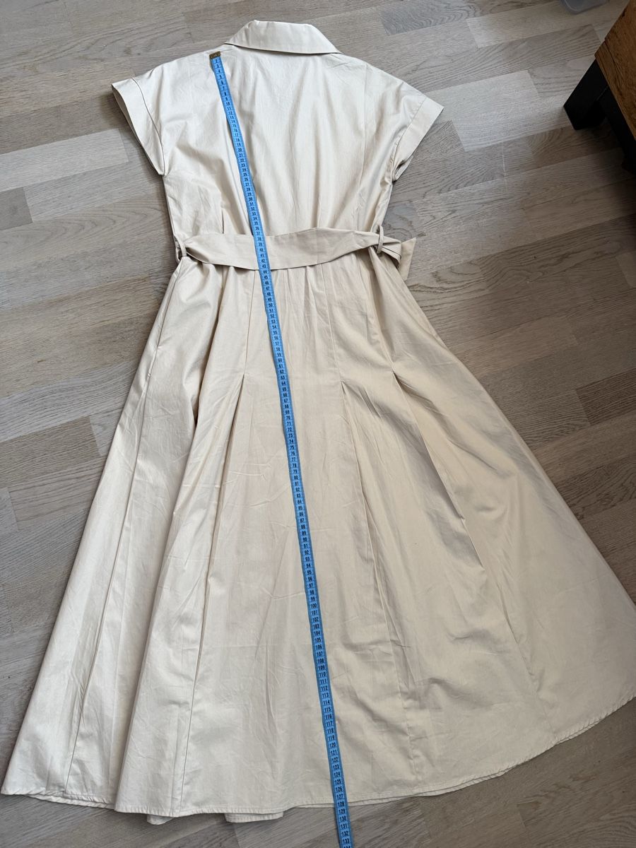 Robes: Hemdkleid Chocolate beige mit Bindegürtel Grösse S – D'occasion à Rubigen par Elmacino 1