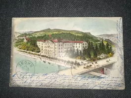Baden Schiefe Brücke mit Kutsche Zum Schiff