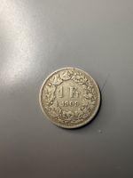 1 Franken Muenze 1909, gute Erhaltung