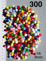 300x Filz Pompom Bällchen 8mm   für Allerlei Kreative Ideen