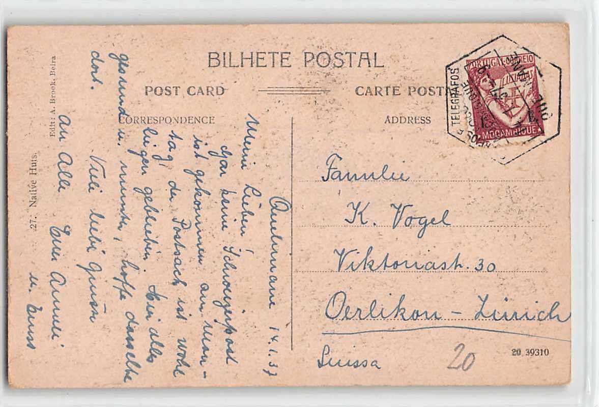Ansichtskarten: MOCAMBIQUE PORTUGAL - Koloniale Ansichtskarte – Gebraucht aus Lufingen von TopAnsichtskarten 1
