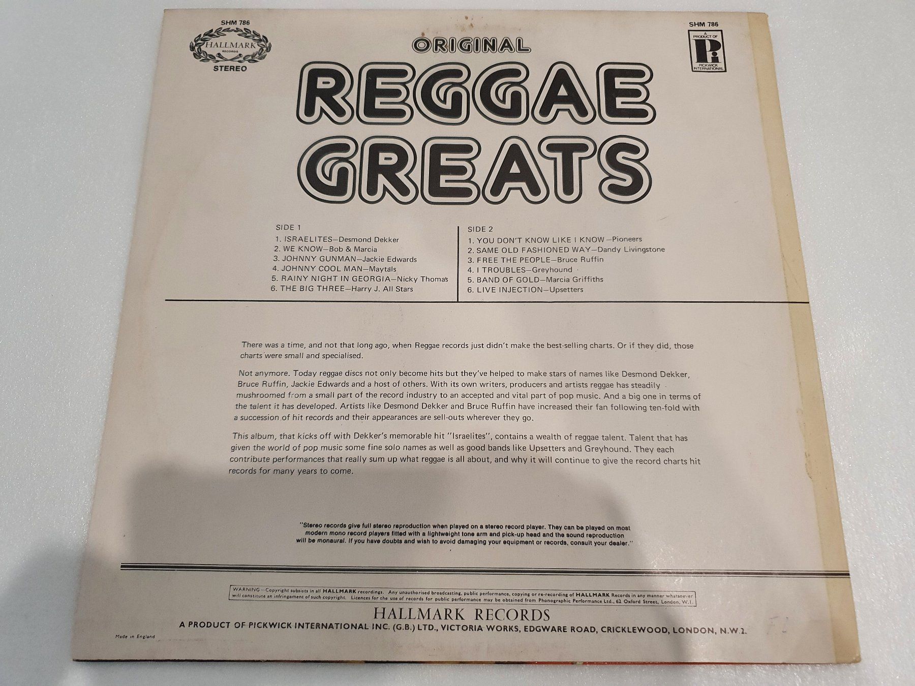 Dischi in vinile: Original Reggae Greats – Usato da Uster venduto da Vinyl-Leidenschaft 1