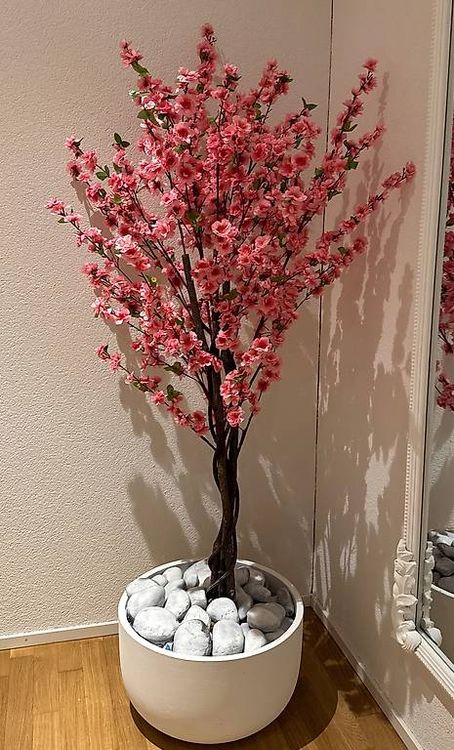 Künstlicher Kirschblütenbaum - Kunstpflanze Hellrosa Für Home Decor
