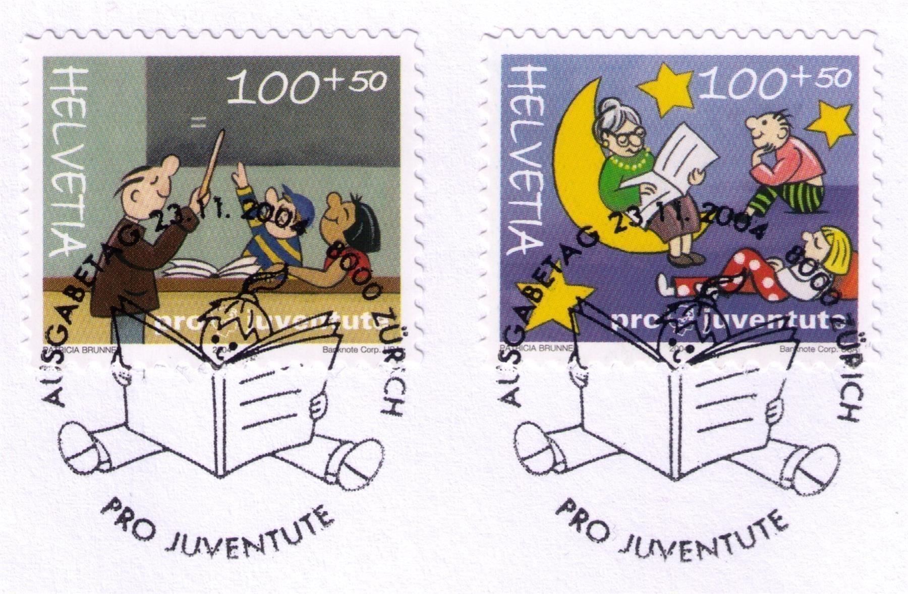 Tutti i francobolli: 2004_J373B-J376B_Pro Juventute_23.11.04_FDC BOGENMARKEN !! – Usato da Marthalen venduto da Ch_quality 2