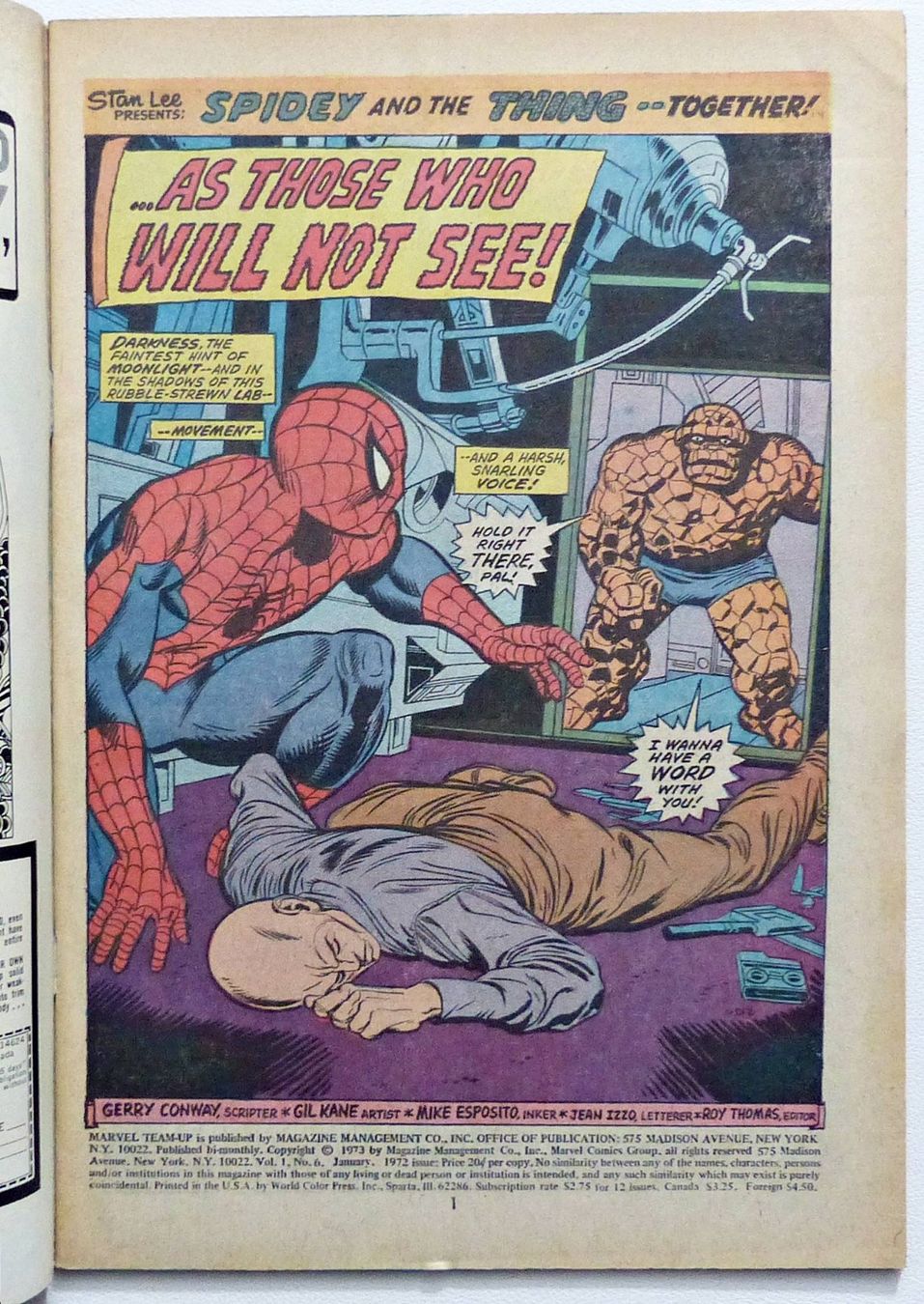 BD: MARVEL TEAM-UP #6 SPIDER-MAN AND THE THING FF MARVEL 1973 – D'occasion à Lugano par YouWantUS 1